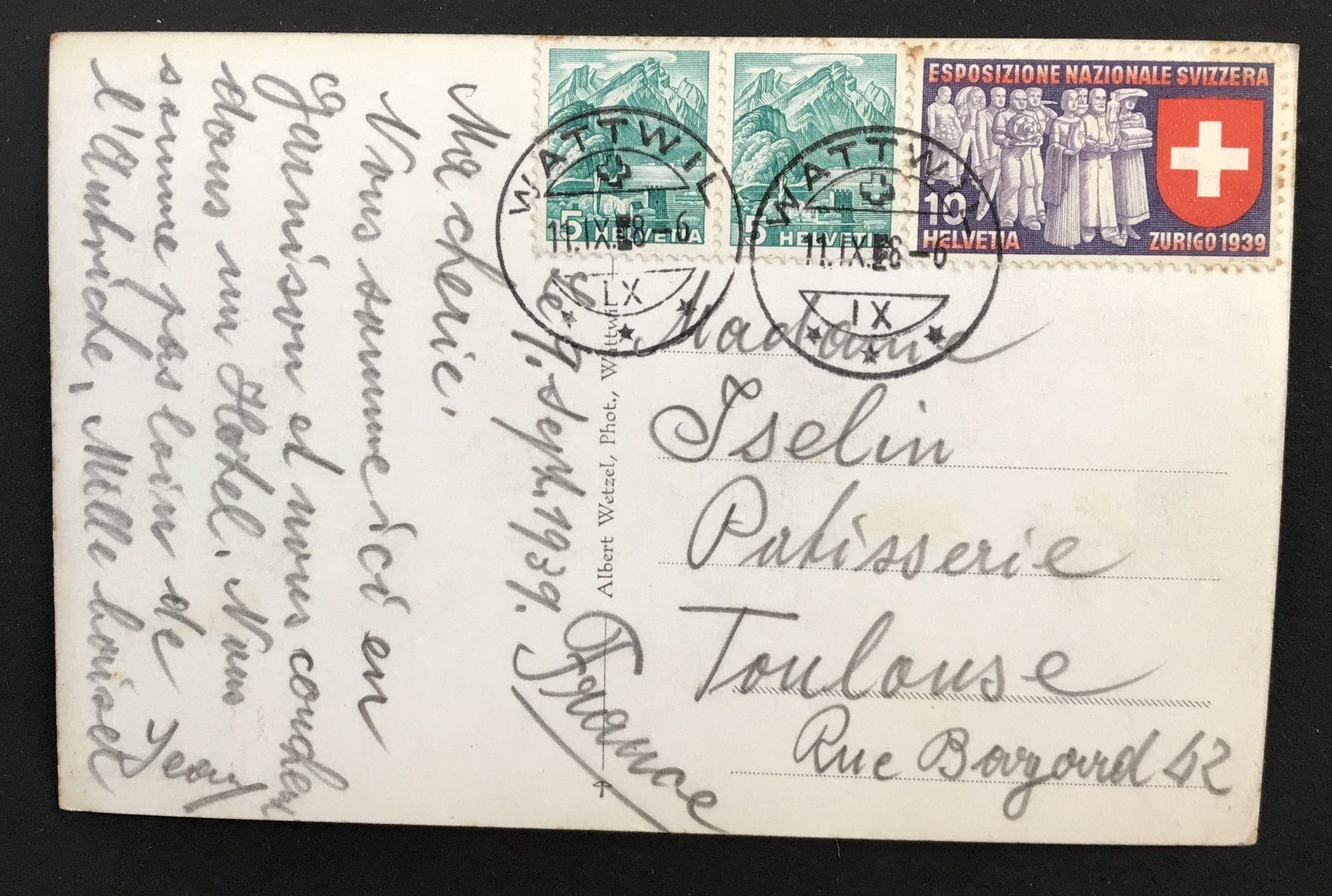 Cartoline postali: ANTIKE ANSICHTSKARTE WATTWIL – Usato da Ostermundigen venduto da wini63 1