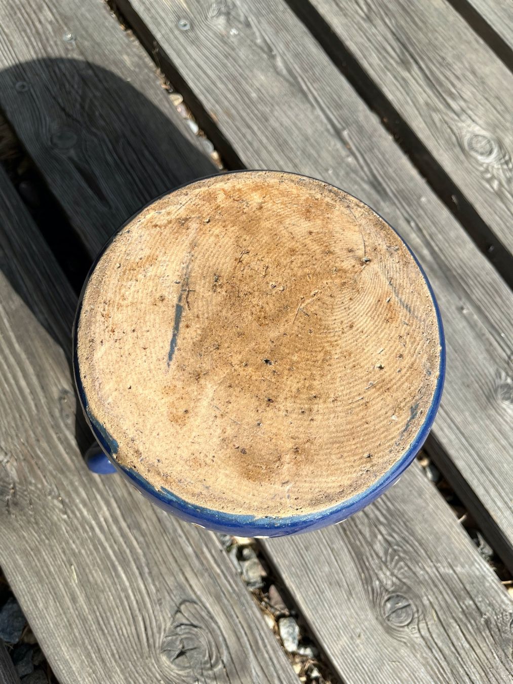 Caraffe: Blauer Keramik Krug mit weissen Punkten – Usato da Scharans venduto da frischerwind 3