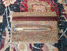 Schminktäschli/ Necessaire aus Tweed Stoff, Handmade!