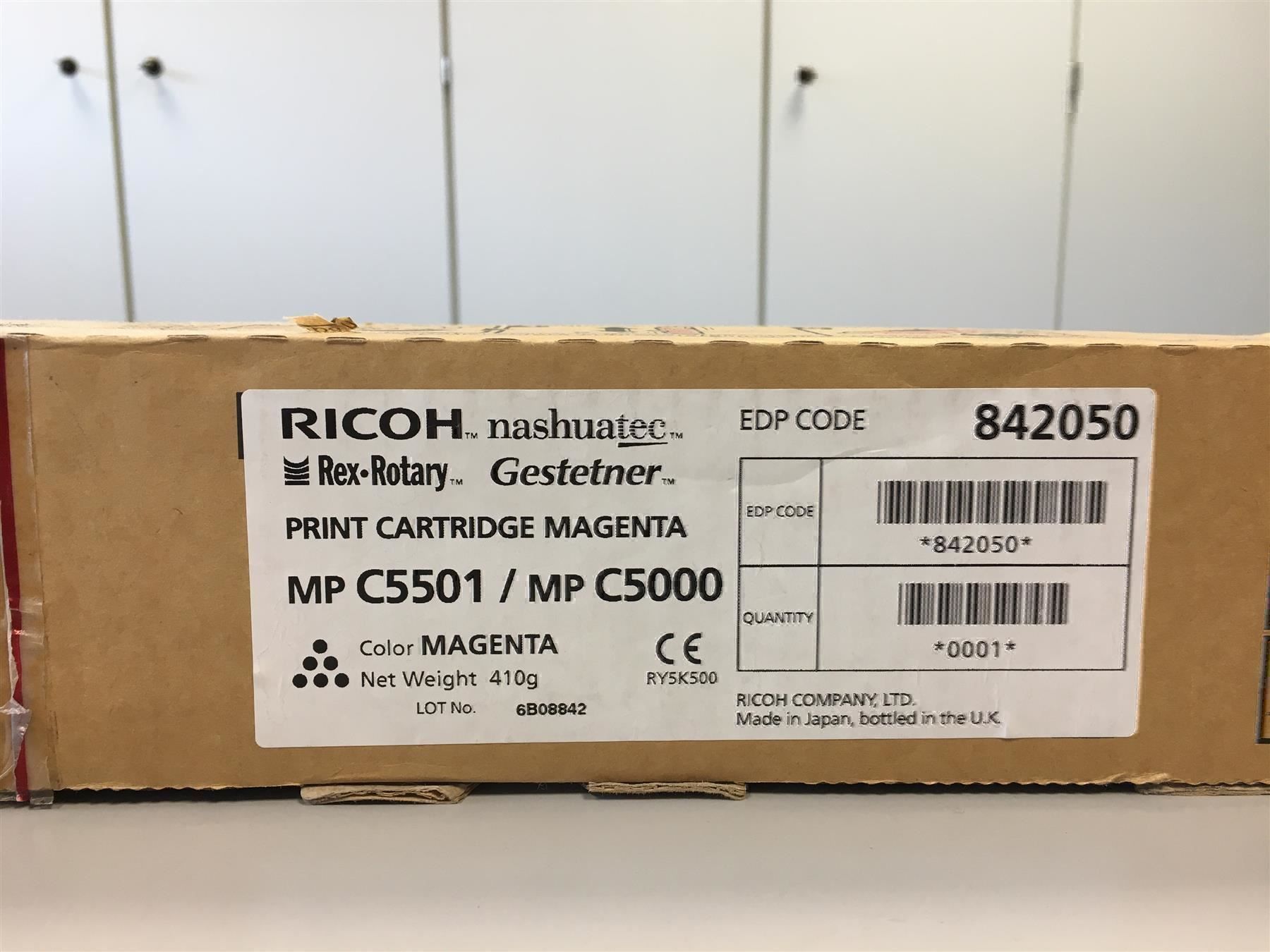 Ricoh Druckerpatronen & Toner: Toner Ricoh MP C5000 Magenta – Neu und originalverpackt aus Wängi von Bmo 1