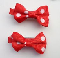 NEUE Haarspägeli rot-weiss Polka dot - 813006