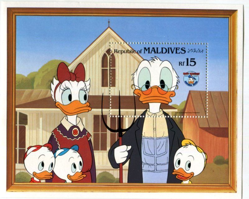 Alle Briefmarken: Block "Walt Disney. Dagobert Duck". Malediven – Neu und originalverpackt aus Basel von Butsch5