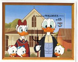 Block "Walt Disney. Dagobert Duck". Malediven