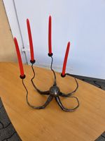Kerzenständer mit 4 Armen, Oktopus, Maritim, Okkult, Unikat!