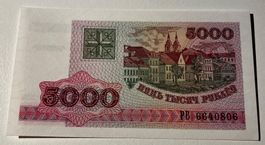 Weissrussland 5000 Rubel 1998 Neuwertig