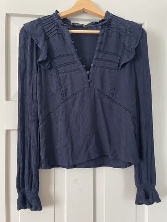 stradivarius bluse blau