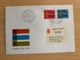 EUROPA CEPT 1971 Ersttagsbrief Bern