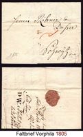 Faltbrief Vorphila 1805