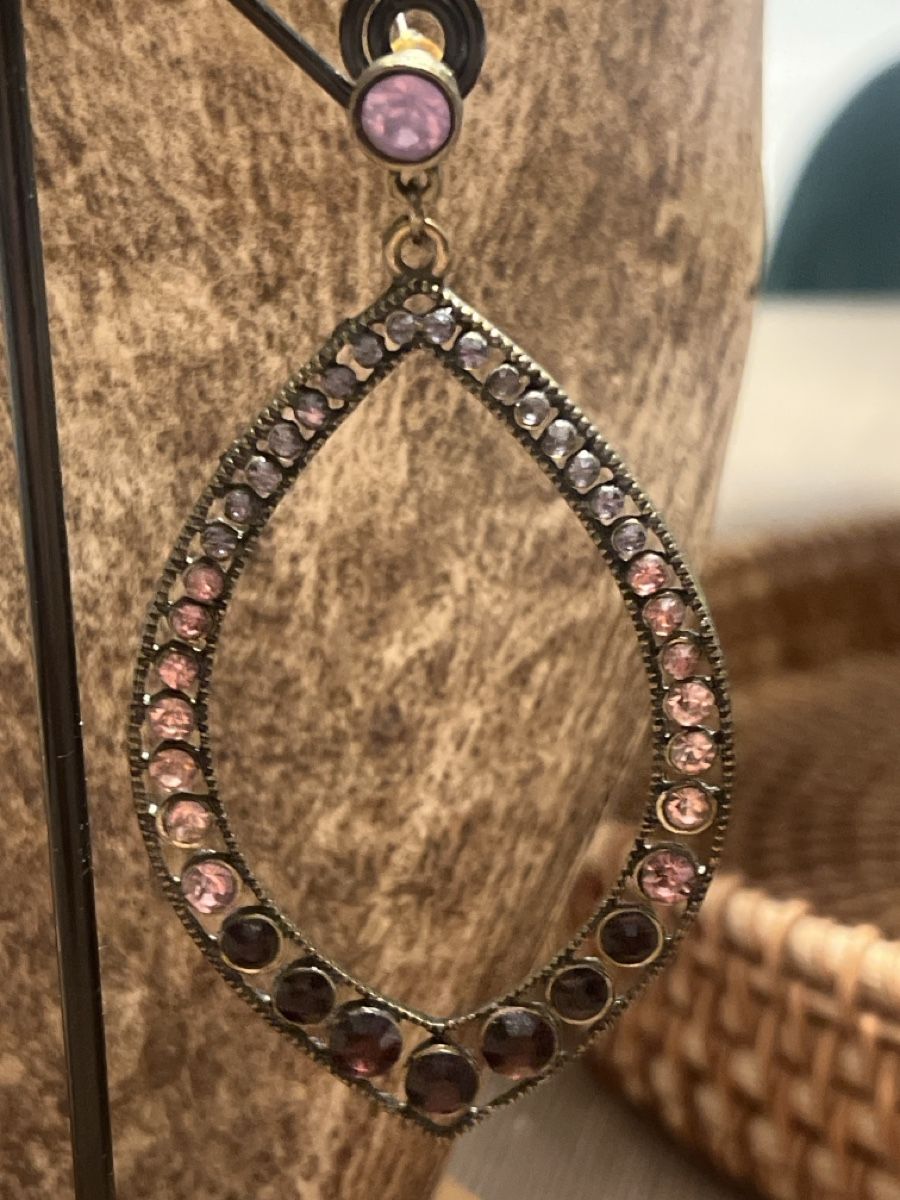 Orecchini pendenti & Orecchini a lobo: Elegante Ohrringe mit lila Steinen – Usato da Seon venduto da Sunny-Schmuck78 1