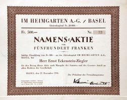 Im Heimgarten AG, Basel - 1934