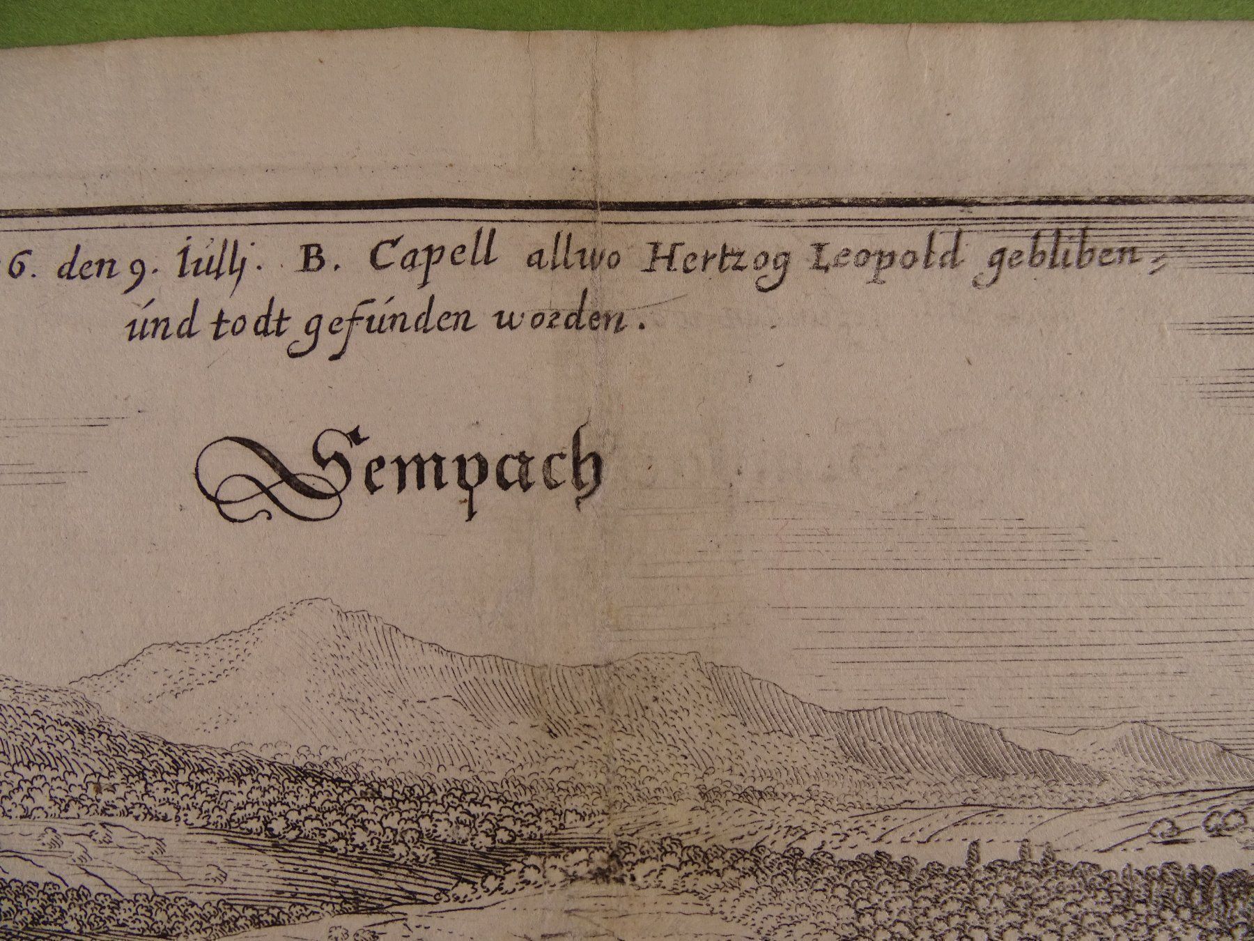 Stiche: SEMPACH, KUPFERSTICH 1654 – Gebraucht aus Grüningen von Kartensammler 7
