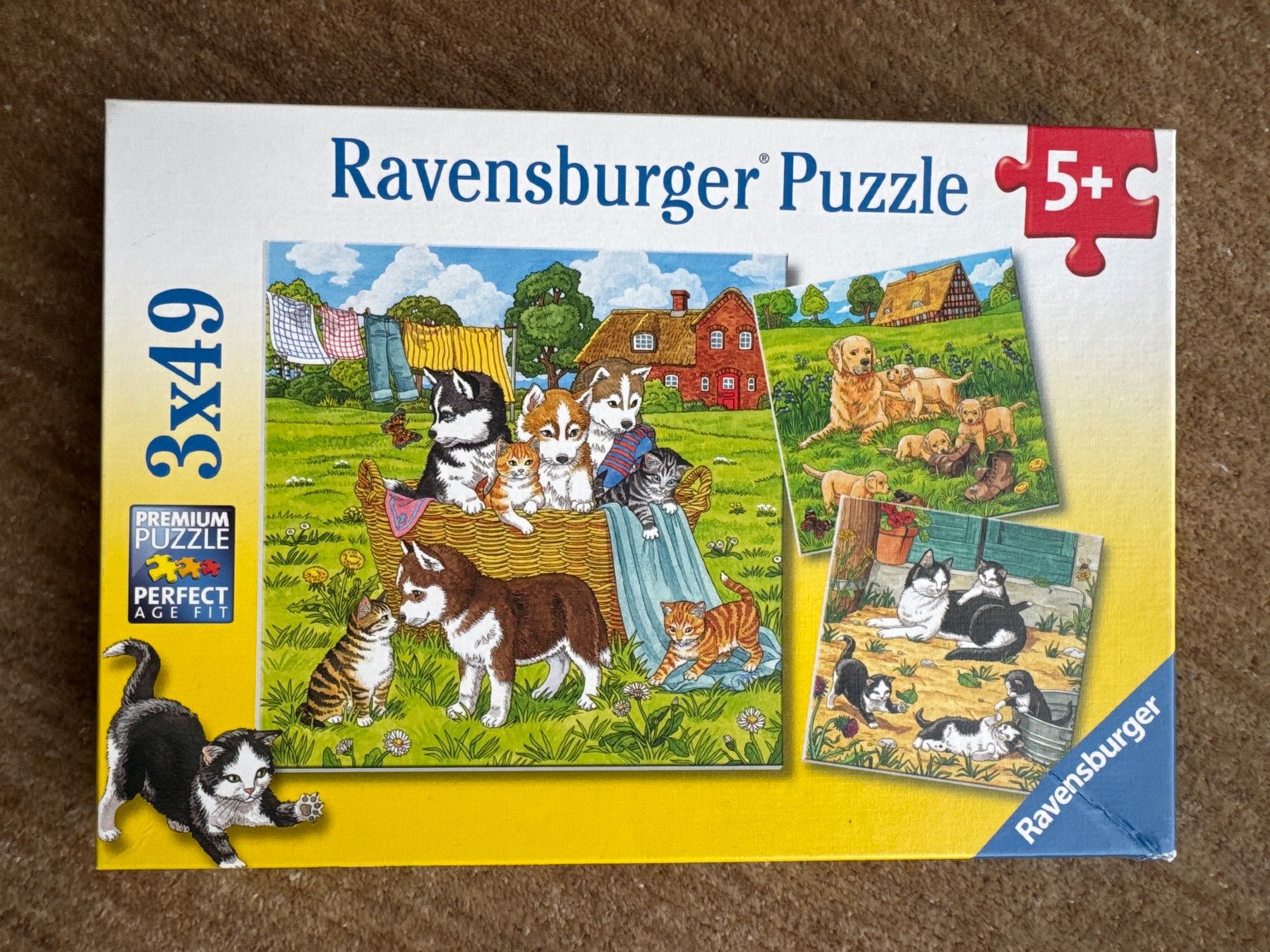 Ravensburger Puzzles: Ravensburger Puzzle 3 x 49 Katzen und Hunde – D'occasion à Aarau par Kilauea