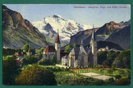 Interlaken, Englische und Kath. Kirche, 1922