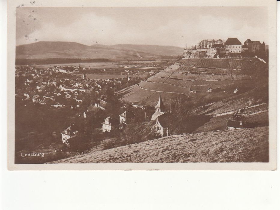 Cartoline postali: Lenzburg 1925 – Usato da Bürglen TG venduto da StampGraf
