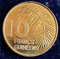 GUINEA 10 FRANCS 1985 UNZ.