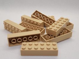 Lego 10 Stk. Brick 2x6 (tan)