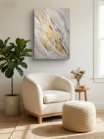 Originalgemälde auf Leinwand 60x80 cm, goldenen Unikat!!!