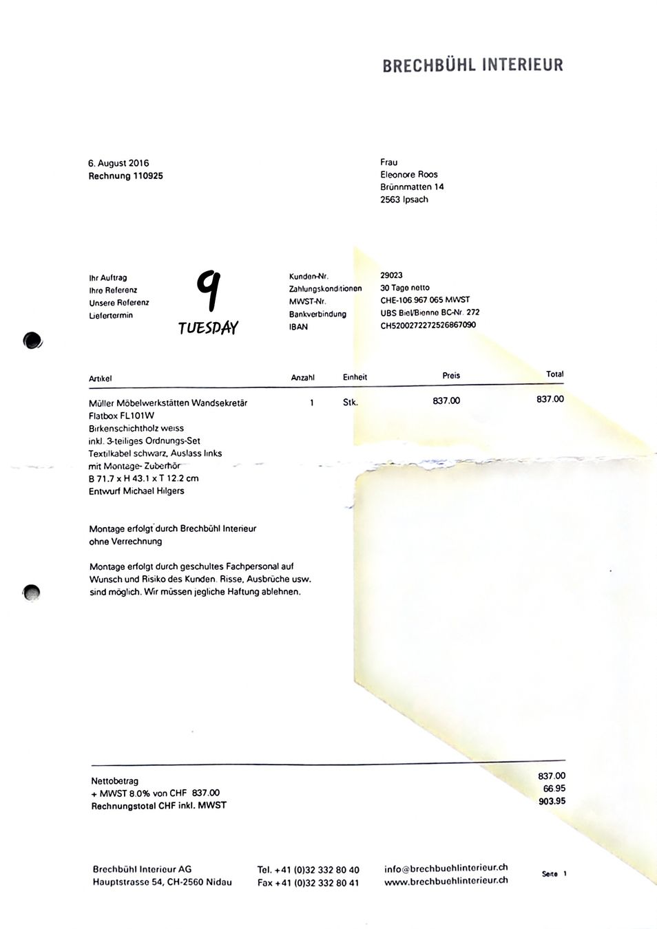 Scrivanie: Design Michael Higgers Wandsekretär – Usato da Nidau venduto da AbassH 7
