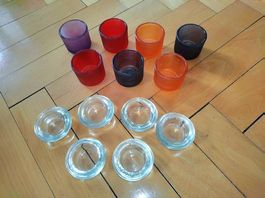 Lot 13 verres à  bougie parfait état