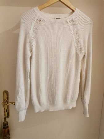 Weisser Pullover in S
