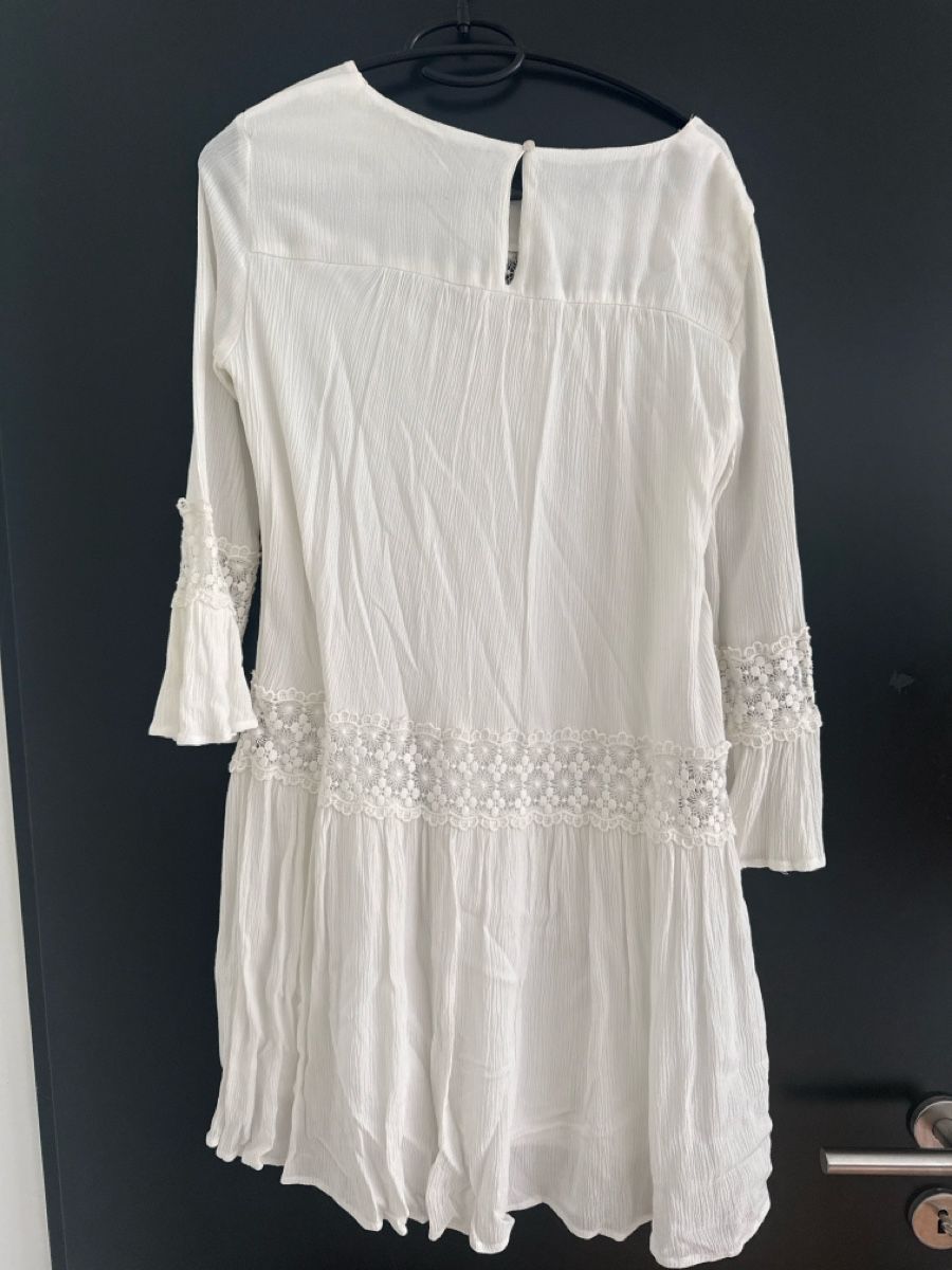 Vestiti: Kleid weiss Spitze Lagenlook Boho – Usato da St. Niklausen LU venduto da car_2562 1
