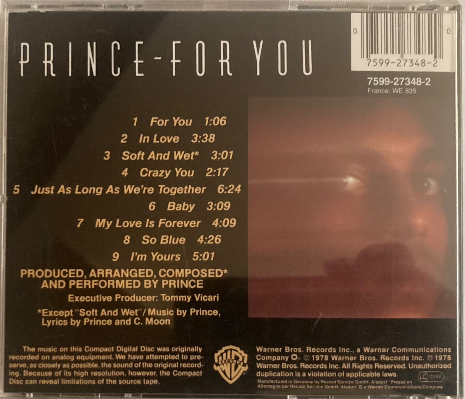 CDs: PRINCE - FOR YOU – D'occasion à Poliez-Pittet par Newtown-Records 1