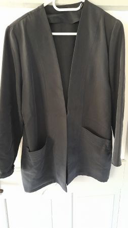 Knopflose Jacke Gr. 40, in dunkelblau