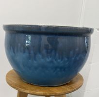 Pflanzentopf Terrakotta Glasiert Blau