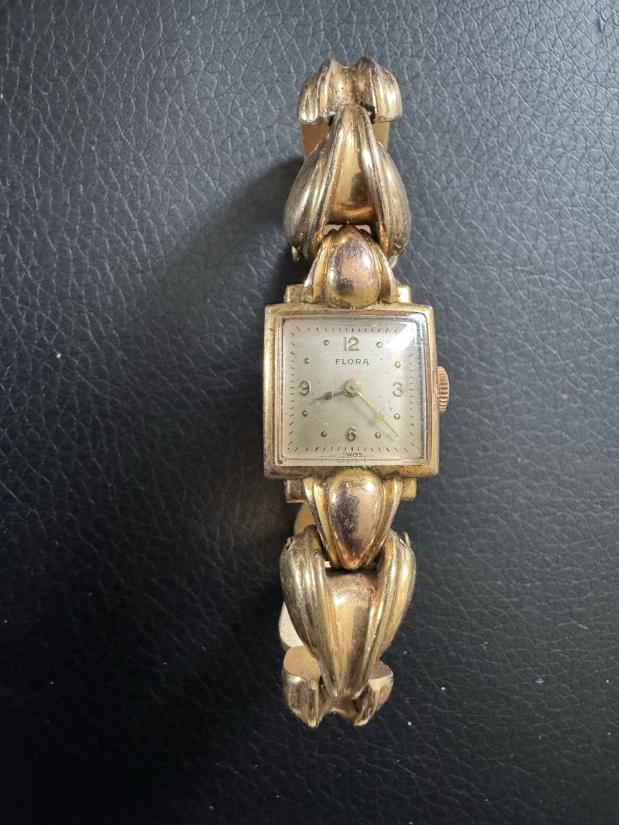 Orologi: Montre Flora vintage pour dame, – Usato da Biel/Bienne venduto da Baol1 2