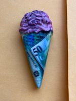 Magnet - frigo vintage "Glace à 50 CHF - GE Capital Bank