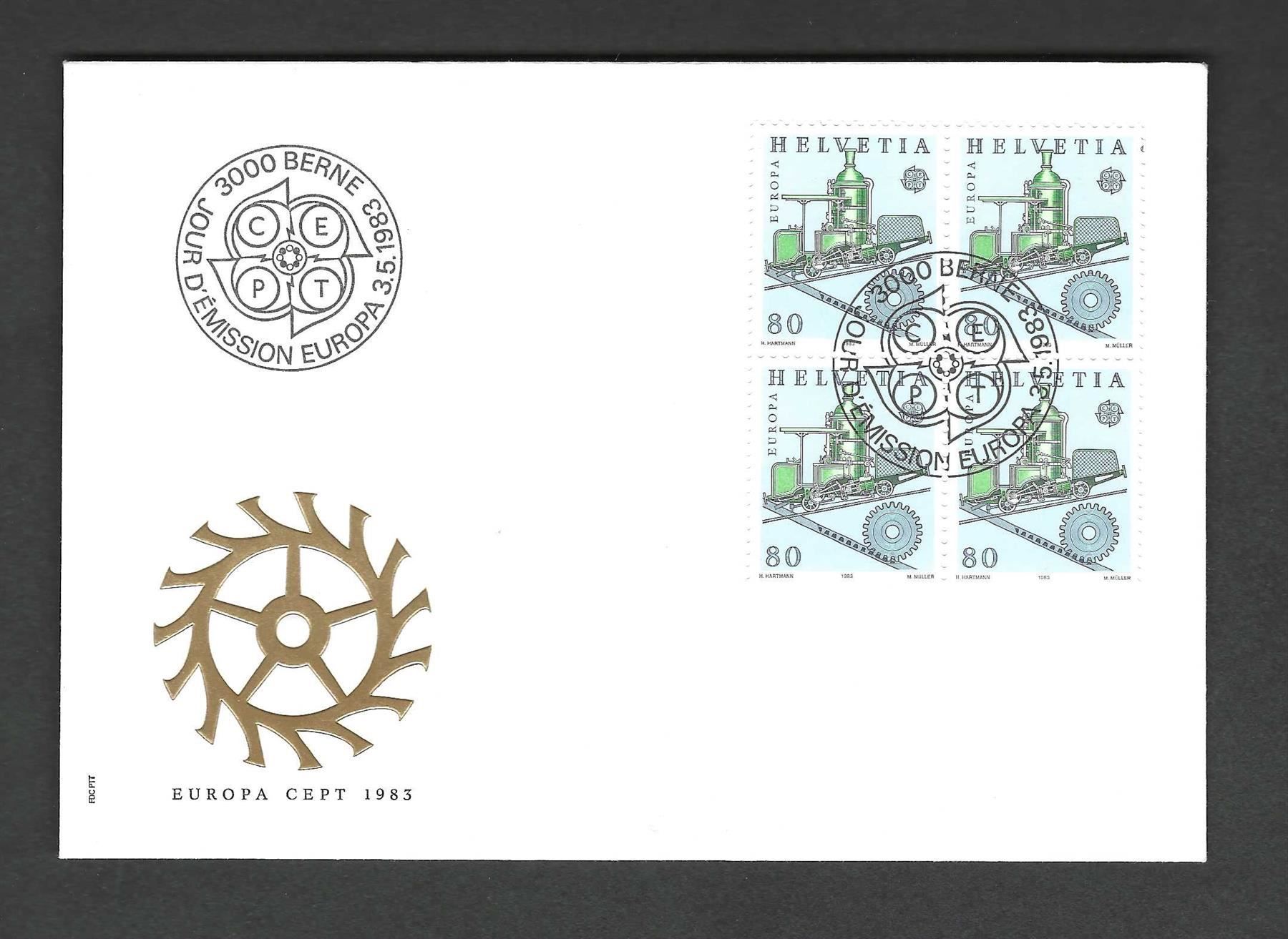 Tutti i francobolli: CH FDC Viererblock 1983 – Usato da Koblenz venduto da Markenhimmel