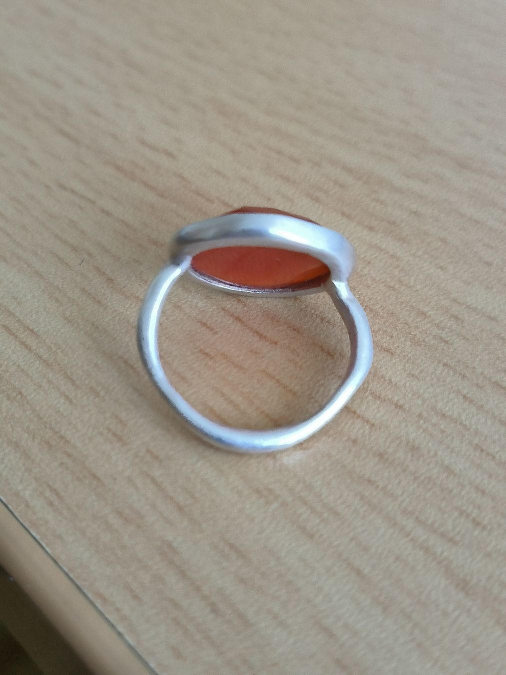 Anelli: Vintage Silberring mit Karneol Stein, Grösse 11 – Usato da Aesch BL venduto da Machsbesser 2