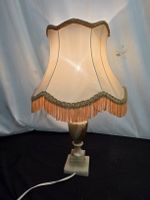 Tischlampe Marmor Lampe mit Fransen 26cm hoch