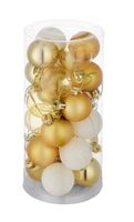 %neue kleine Weihnachtskugeln 24er-Set in gold für nur 10.-