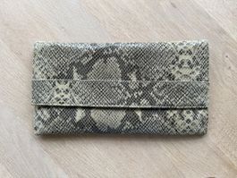 Faux snake print clutch by Banana Republic