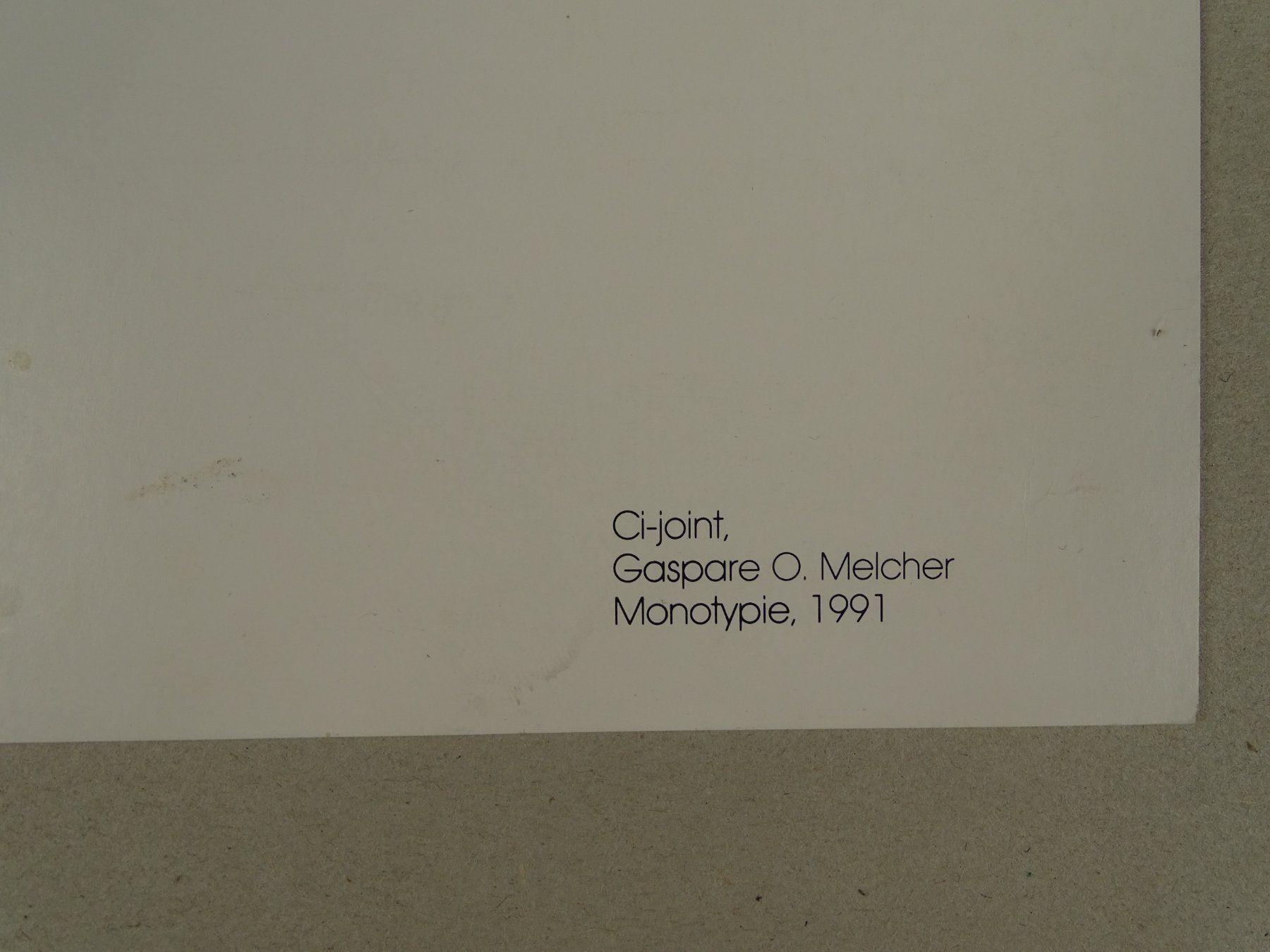 Grafica & Litografie: GASPARE OTTO MELCHER, SIGNIERT. – Usato da Grüningen venduto da Kartensammler 9