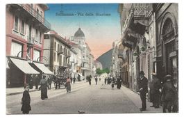 Bellinzona (TI) Via della Stazione - Kutsche - belebt - 1917