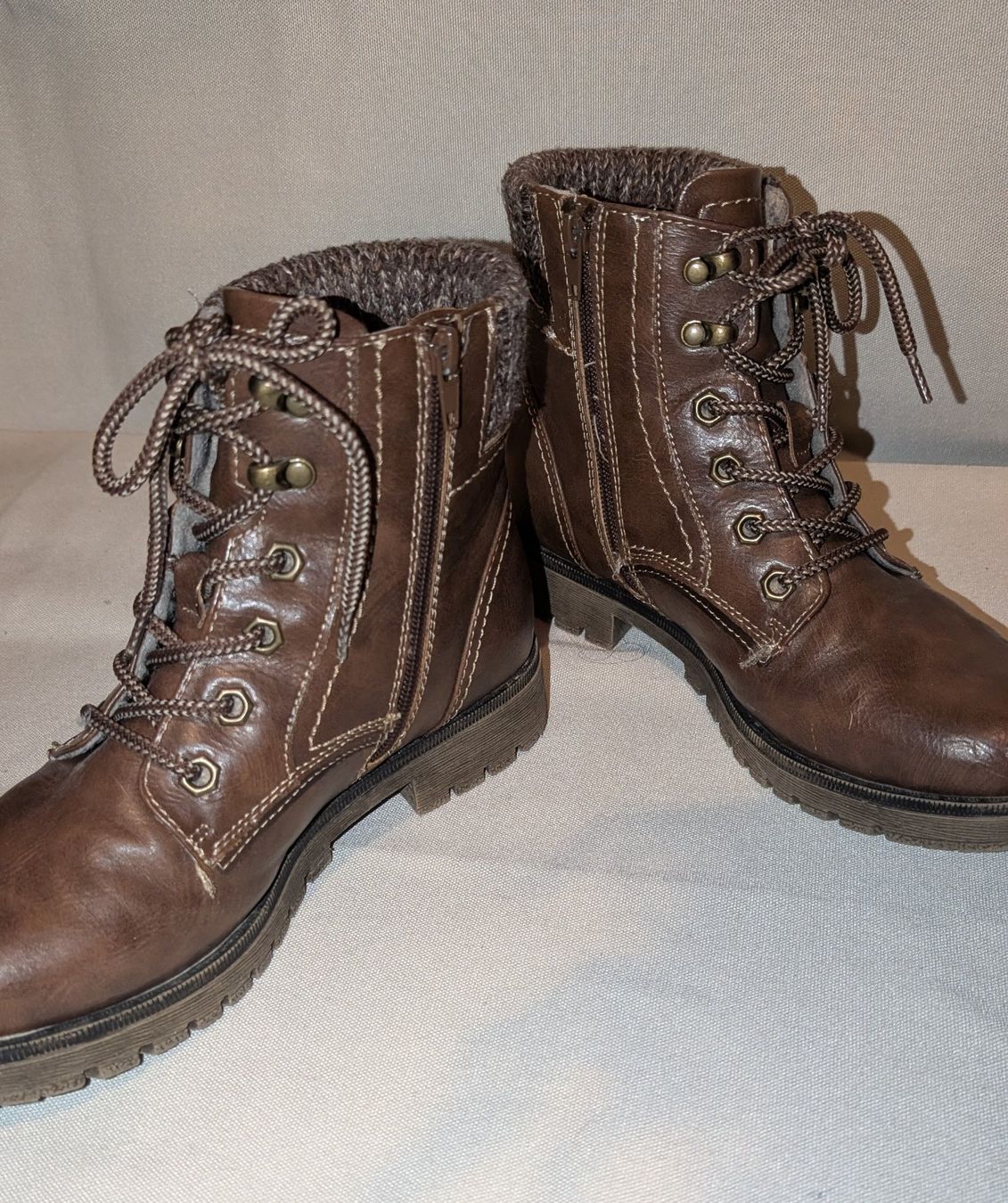 Herrenschuhe: braune Schnürboots Stiefel Gr. 38 – Gebraucht aus Sarmenstorf von taosun2 3