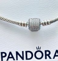 Pandora 18 cm Armband Silber mit Steinbesatz in Box !