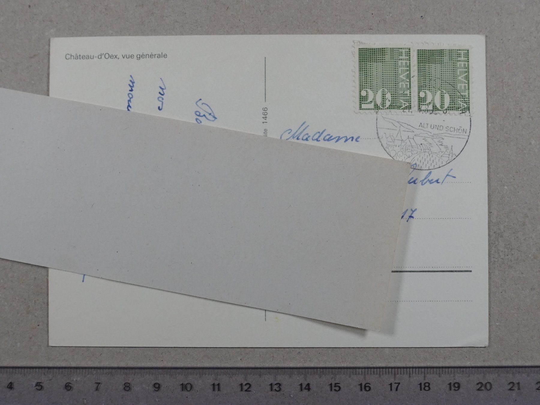 Cartoline postali: Château-d'Oex, vue générale,  – Usato da Lenzburg venduto da fh1 1