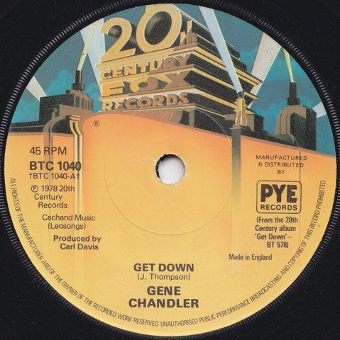 Vinyles: Chandler Gene: Get Down 7" – D'occasion à Steinhausen par Vilivinili