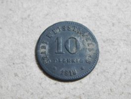 10 Pfennige, Stadt Weissenfels ad.S., 1918, Zink, sehr schön