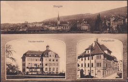 1925, HORGEN, AK (3 Ansichten) +Vollstempel nach Schönenwerd