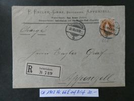 CH 1903 Nr. 66E auf Brief