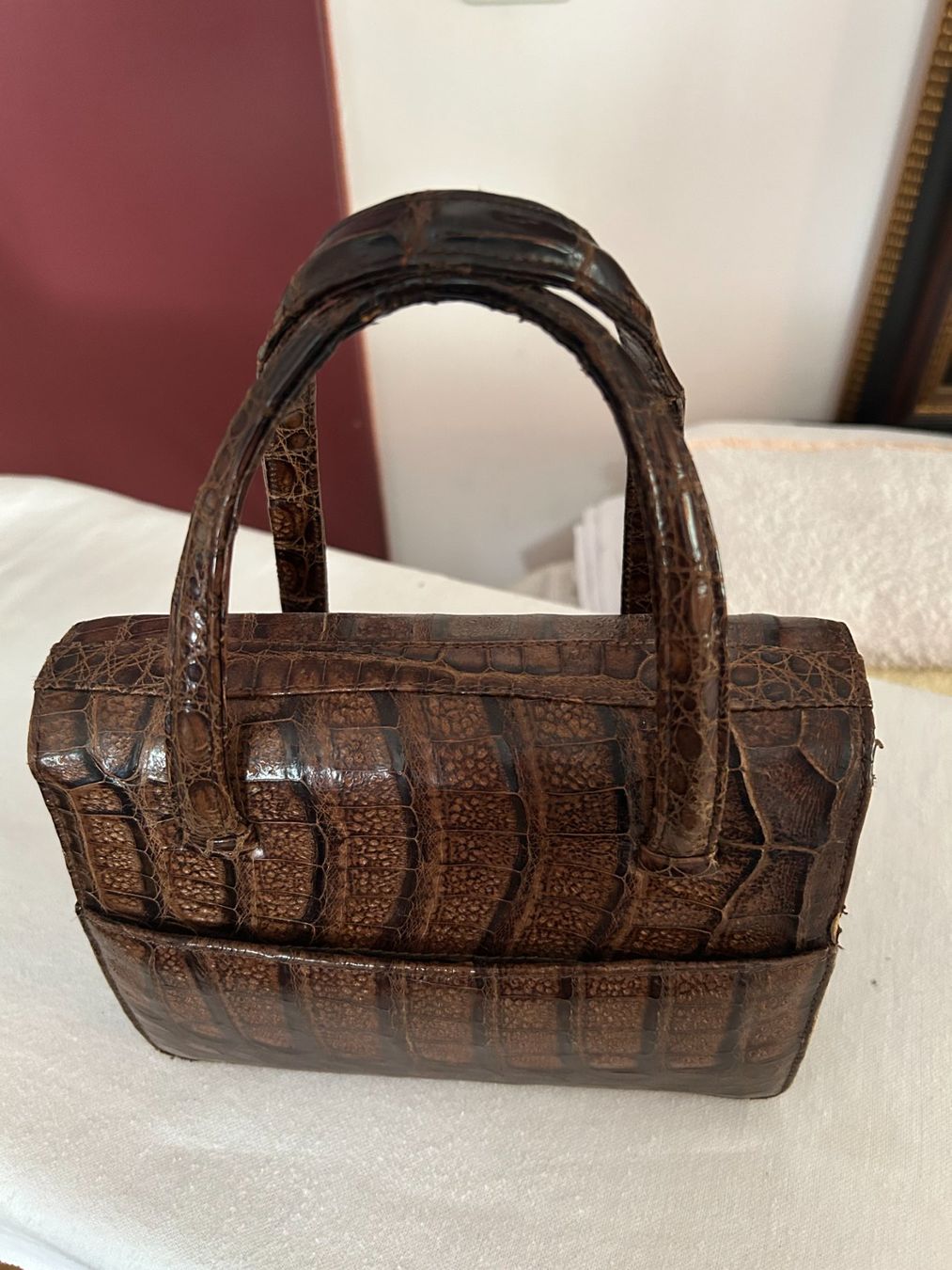 Borse da donna: Lederhandtasche, Krokoleder – Usato da Kriens venduto da Sturzi71 1