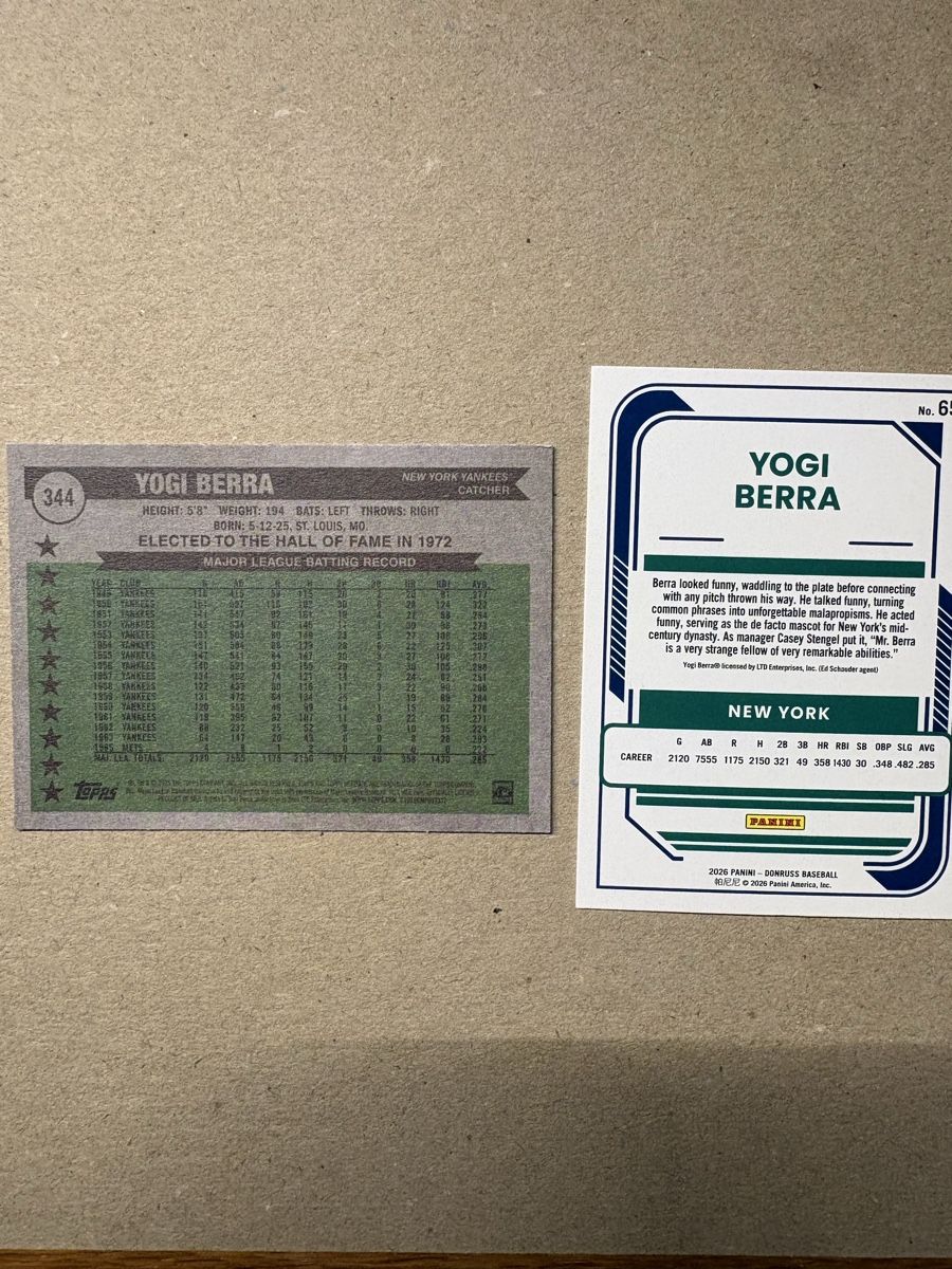 MLB Sammelbilder & Trading cards: MLB Sammelkarten Yogi Berra – Gebraucht aus Derendingen von Olingos 1