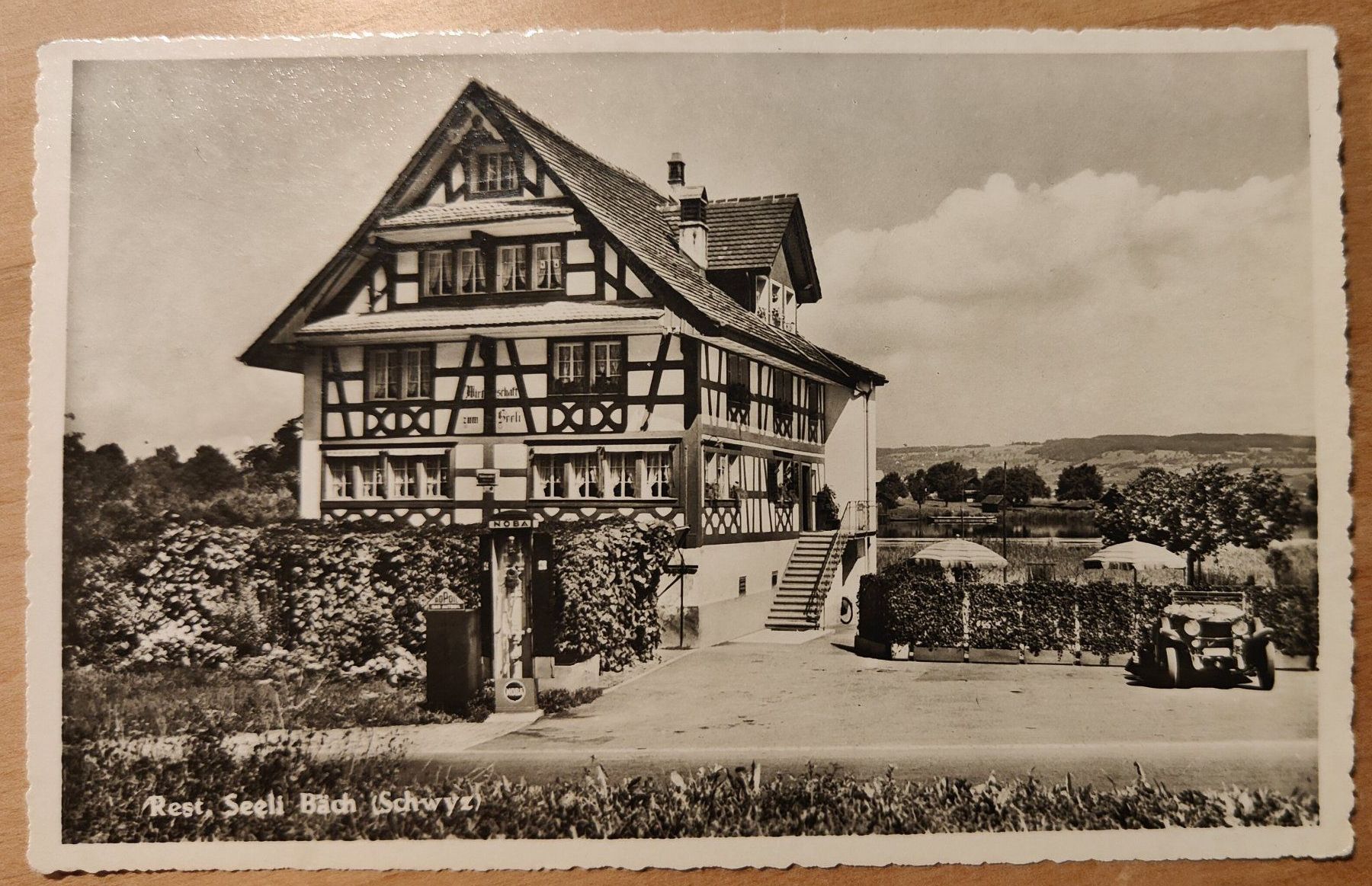 Ansichtskarten: Restaurant Seeli Bäch um 1930 – Gebraucht aus St. Erhard von Chaeferli6
