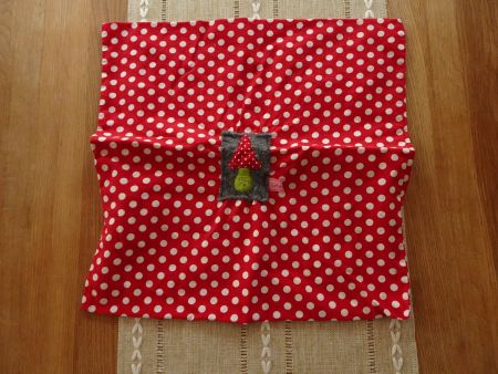 2 Stk. Kissenbezüge 39 x 39 cm Rot-Weiss Polka dot - 424197