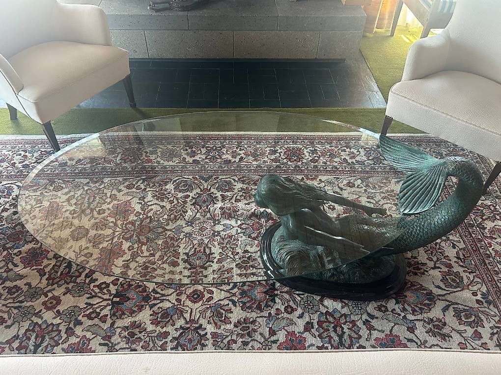 Tavoli: Table basse en verre, pieds de sirène - unique, collection – Usato da Prilly venduto da Adri_61