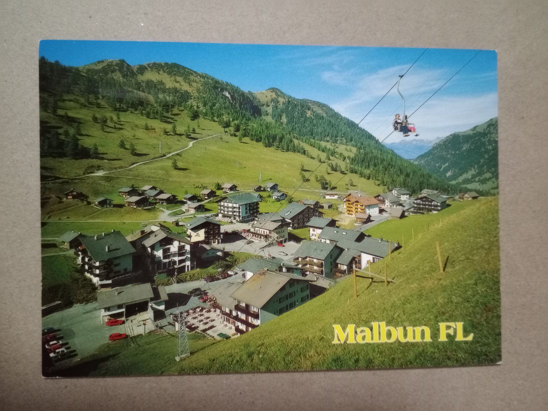 Cartoline postali: Ak Malbun Liechtenstein mit Sesselbahn – Usato da Küttigen venduto da Melisch1000